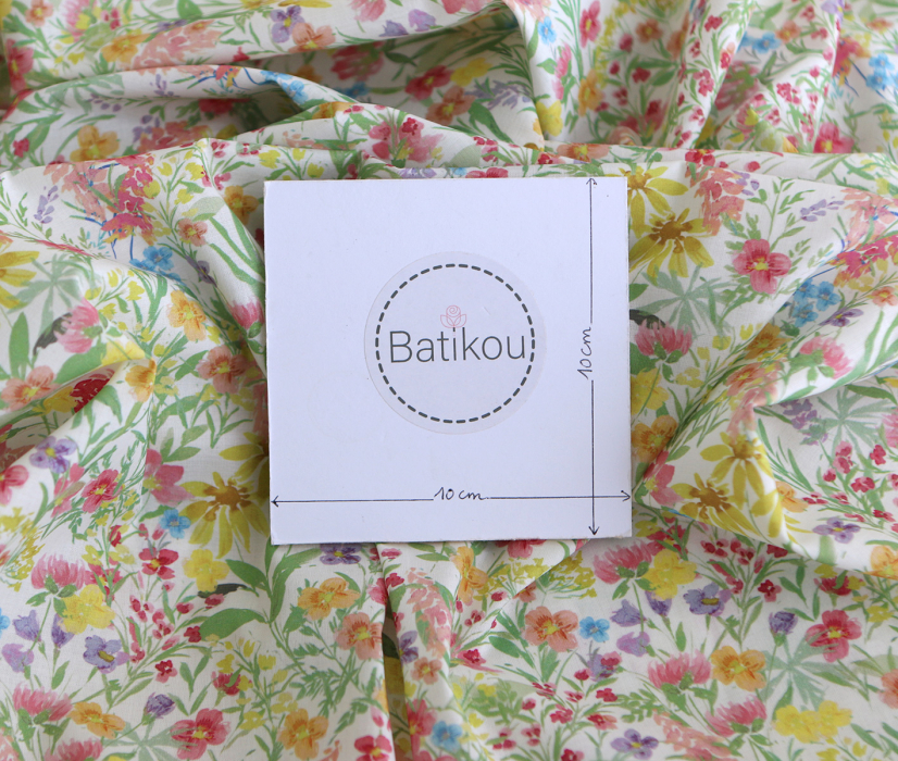 Sephora - Batiste de coton douce à imprimé fleuri aquarelle