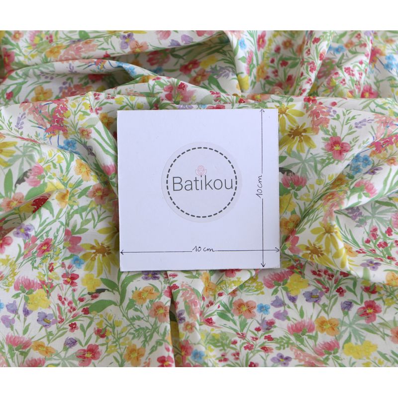 Sephora - Batiste de coton douce à imprimé fleuri aquarelle