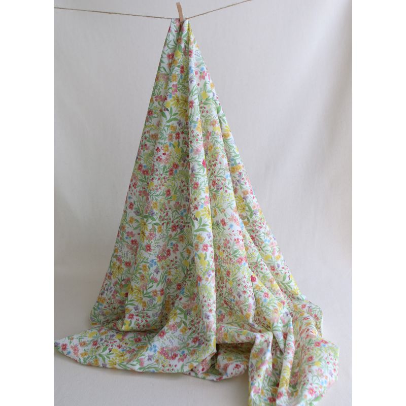 Sephora - Batiste de coton douce à imprimé fleuri aquarelle