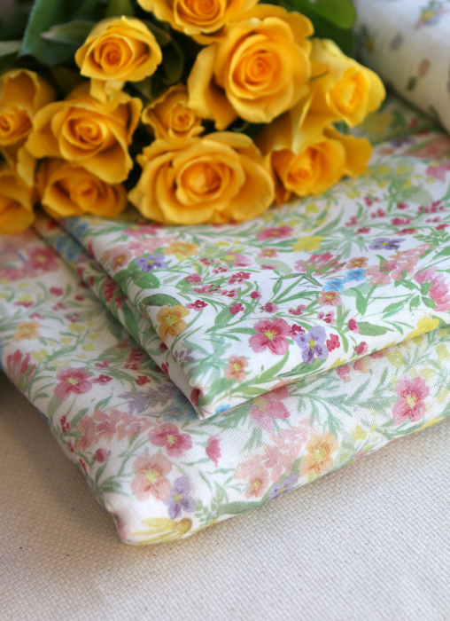 Sephora - Batiste de coton douce à imprimé fleuri aquarelle