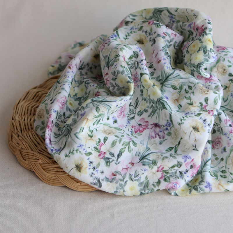 copy of Sephora - Double gaze de coton BIO fleuri aquarelle