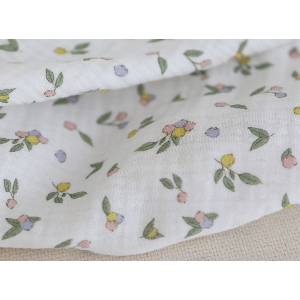 copy of ROZEN - Double gaze de coton BIO blanc motif exclusif bleu cobalt copy of ROZEN - Double gaze de coton BIO blanc motif exclusif bleu cobalt