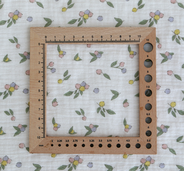 copy of ROZEN - Double gaze de coton BIO blanc motif exclusif bleu cobalt