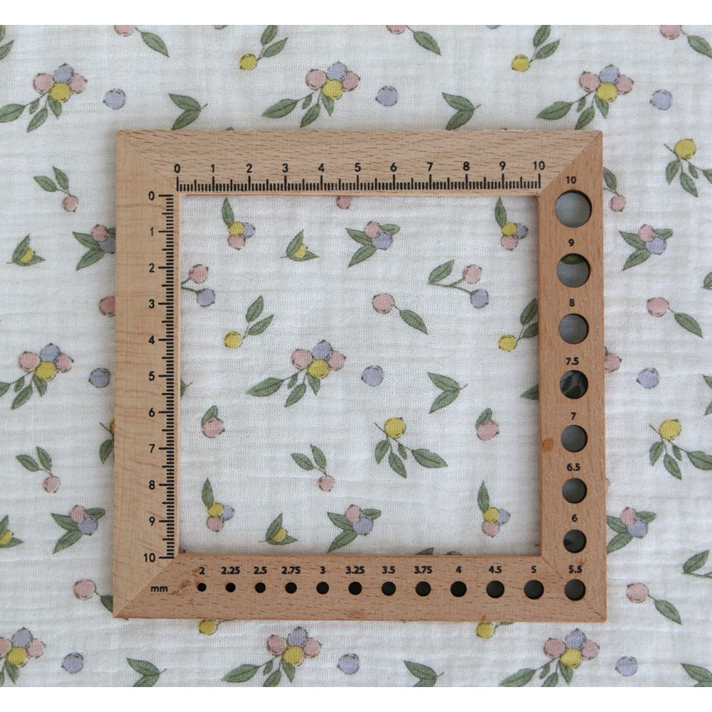 copy of ROZEN - Double gaze de coton BIO blanc motif exclusif bleu cobalt