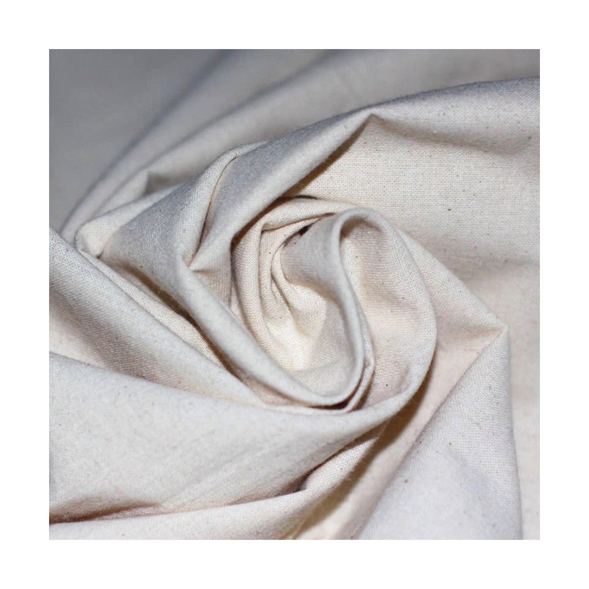 Toile de coton non blanchi aspect naturel beige chiné Toile de coton non blanchi aspect naturel beige chiné