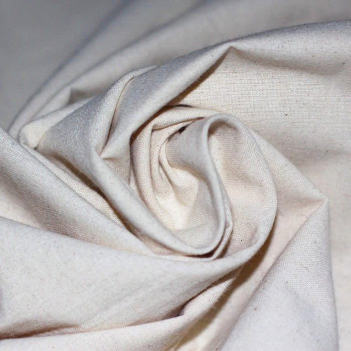 Toile de coton non blanchi aspect naturel beige chiné