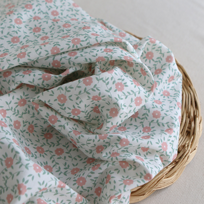 copy of Gaspard - Batiste de coton organique imprimé fleuri fond bleu