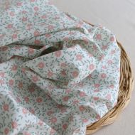 copy of Gaspard - Batiste de coton organique imprimé fleuri fond bleu