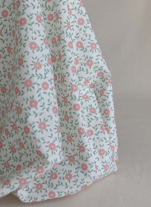 copy of Gaspard - Batiste de coton organique imprimé fleuri fond bleu