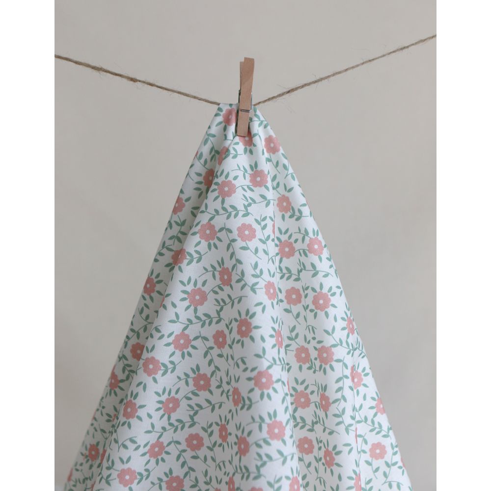 copy of Gaspard - Batiste de coton organique imprimé fleuri fond bleu