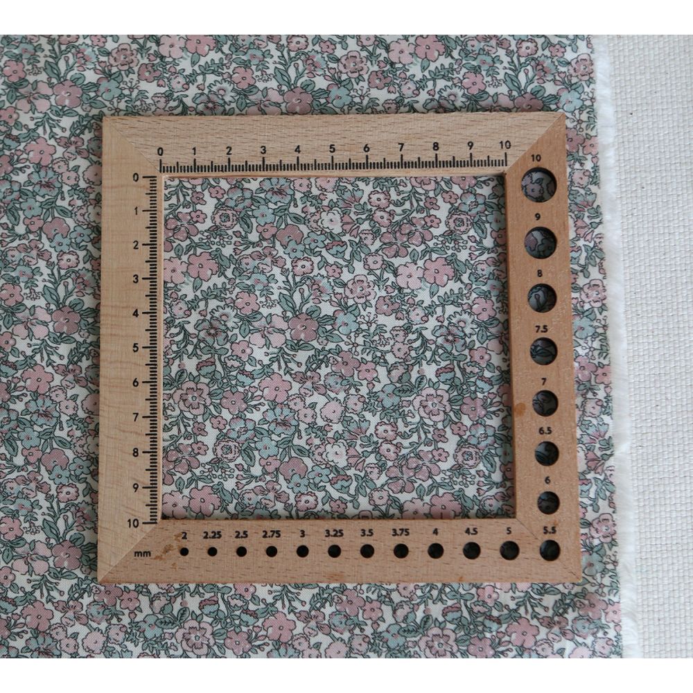 Opheline - Popeline coton douce BIO imprimé fleuri rose et sauge