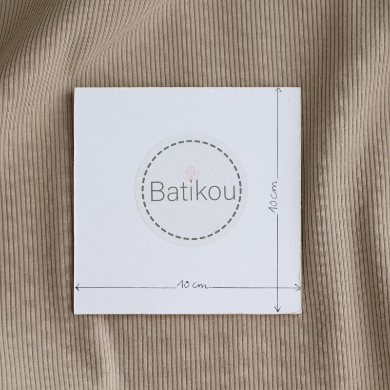 copy of Jersey coton côtes fines coloris taupe