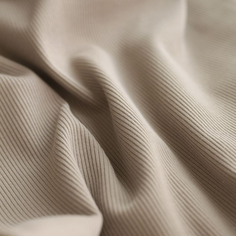 copy of Jersey coton côtes fines coloris taupe