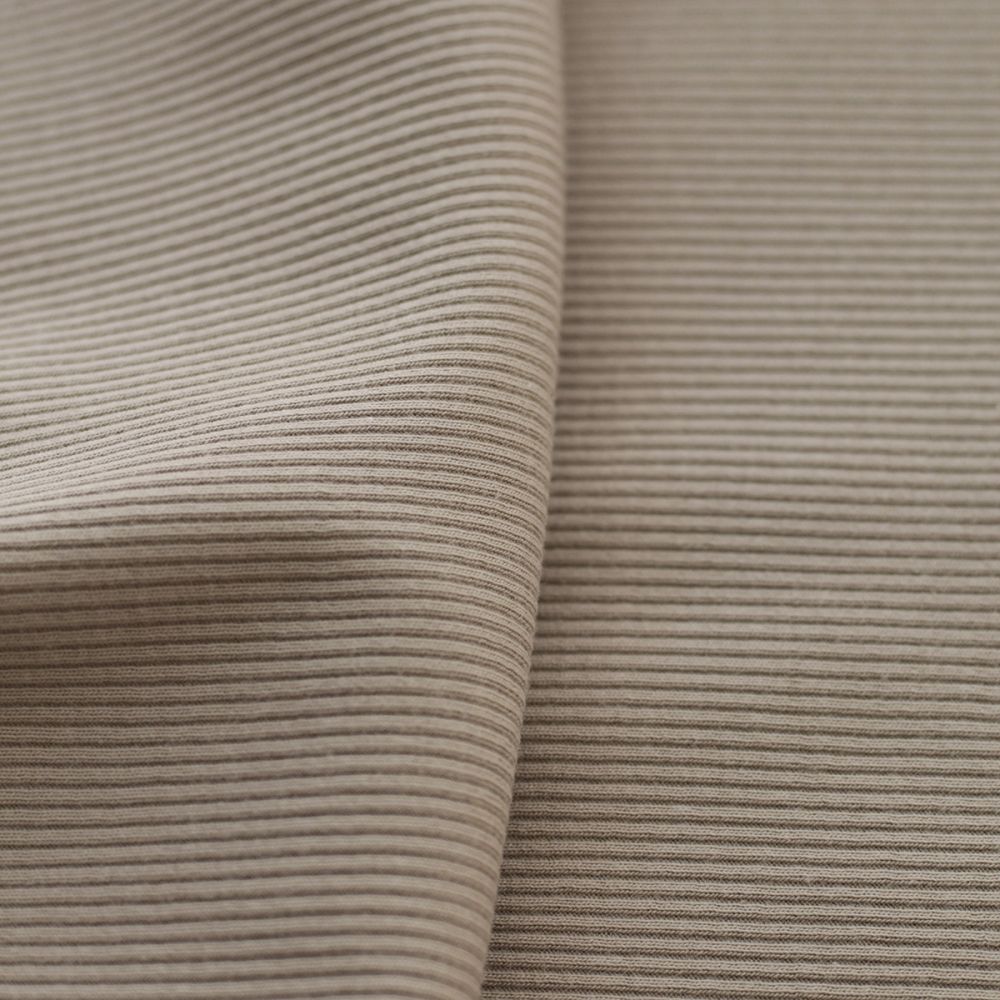 copy of Jersey coton côtes fines coloris taupe