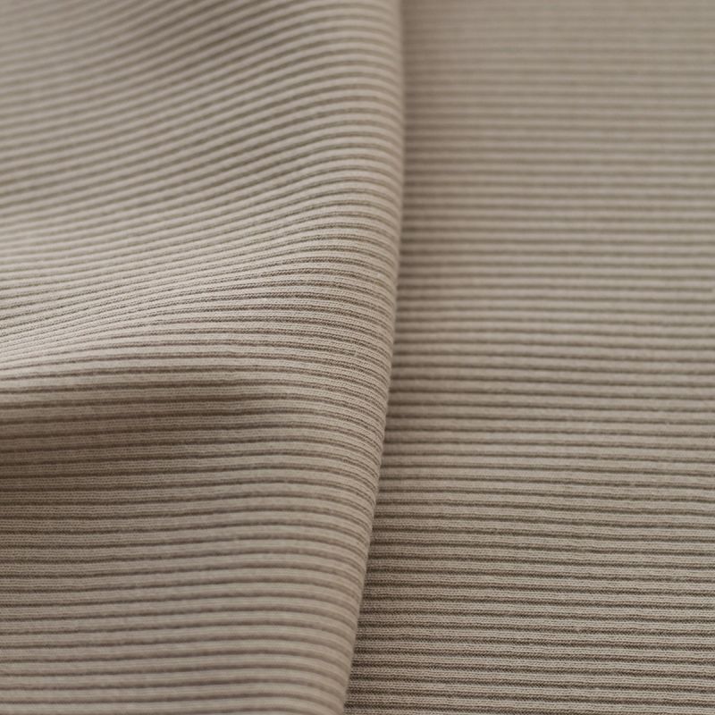 copy of Jersey coton côtes fines coloris taupe