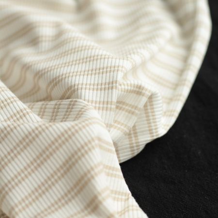 copy of Jersey coton côtes fines coloris ficelle