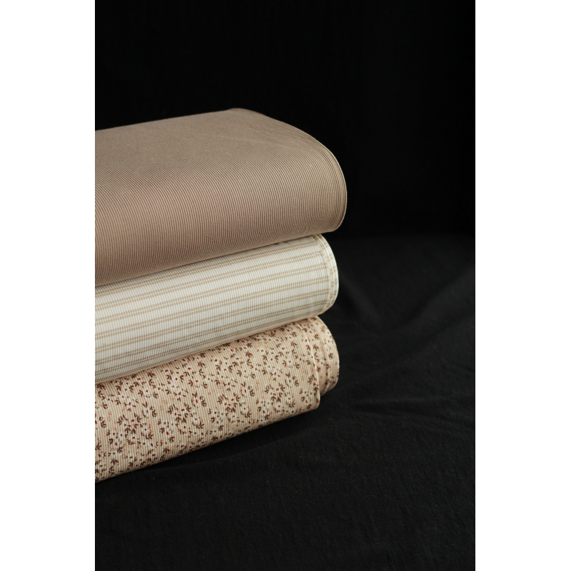 Jersey coton côtes fines coloris ficelle