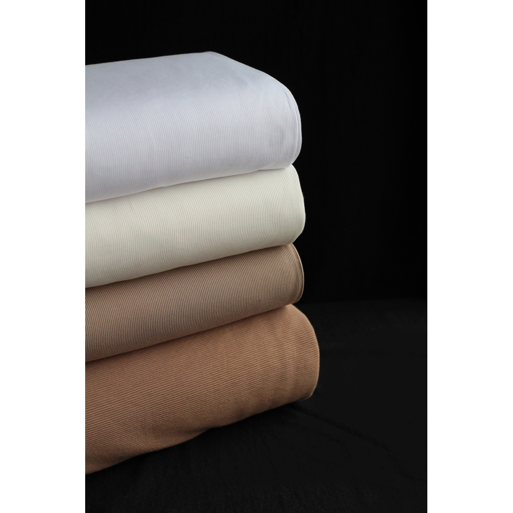 Jersey coton côtes fines coloris ficelle