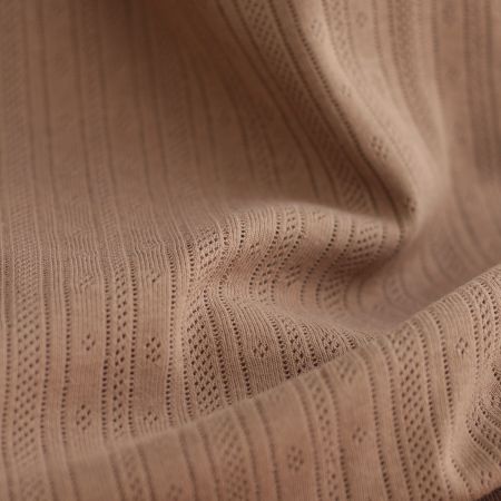 copy of Jersey coton maille pointelle coloris écureuil