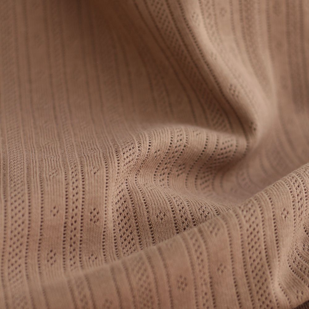 copy of Jersey coton maille pointelle coloris écureuil