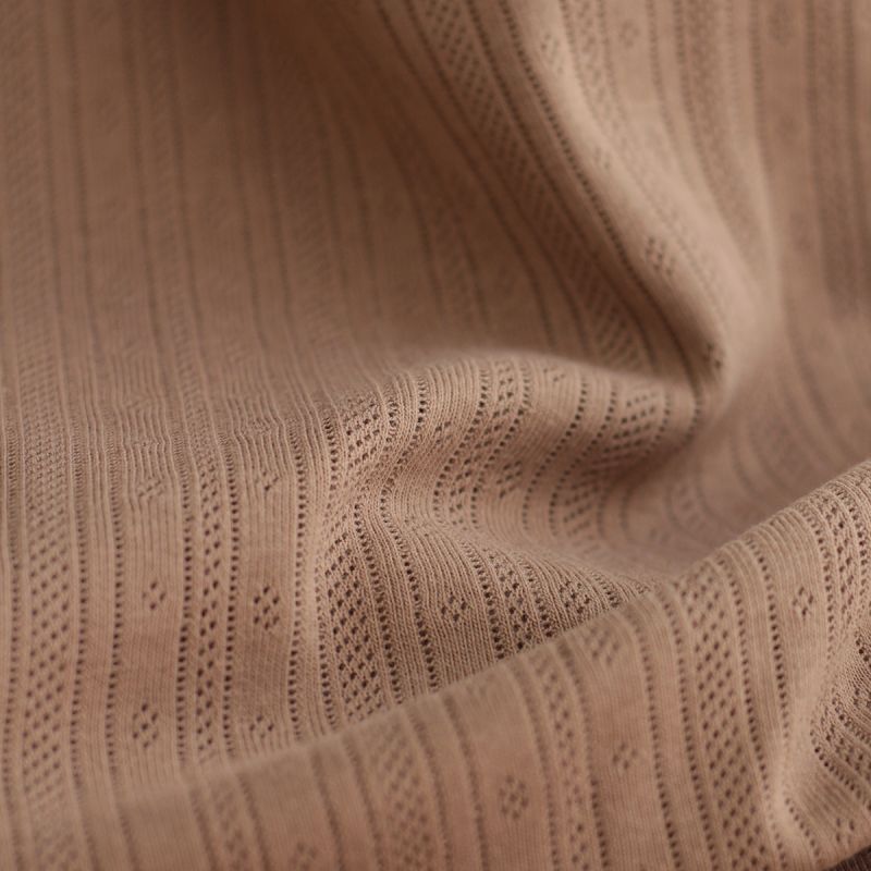 copy of Jersey coton maille pointelle coloris écureuil