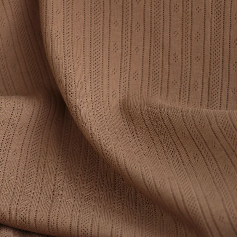 copy of Jersey coton maille pointelle coloris écureuil