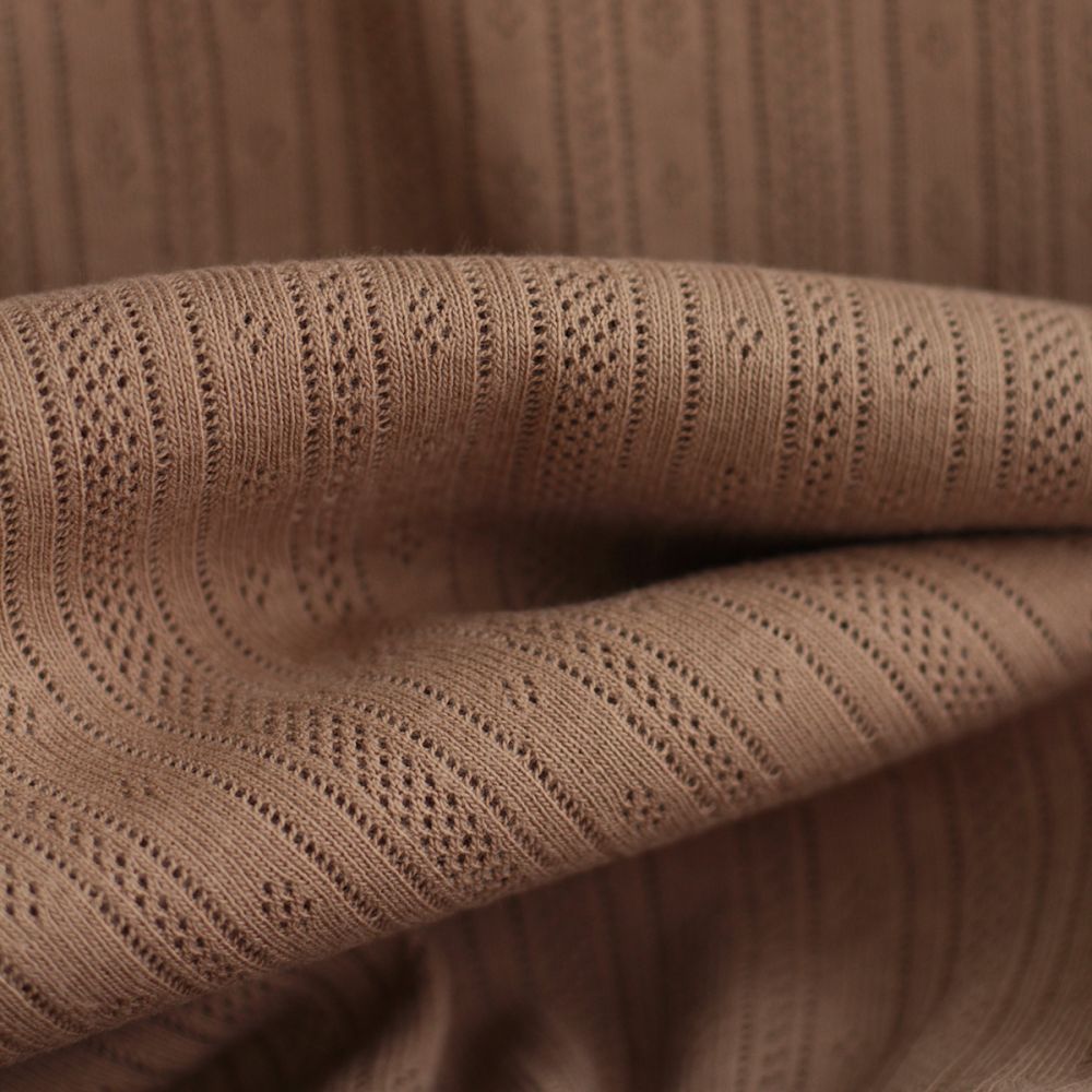copy of Jersey coton maille pointelle coloris écureuil