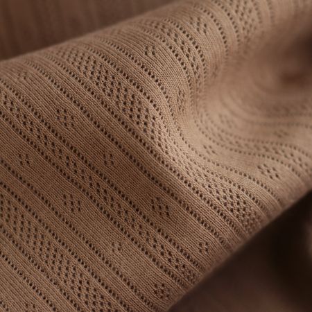 copy of Jersey coton maille pointelle coloris écureuil