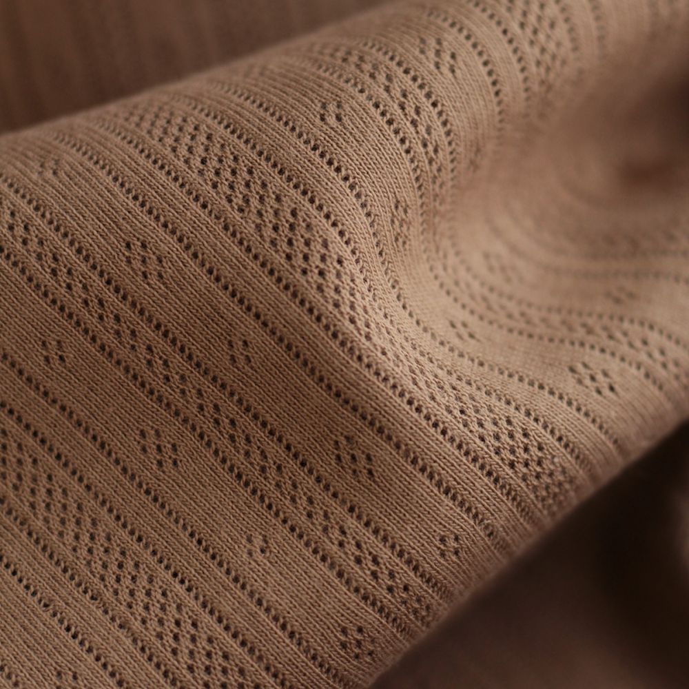 copy of Jersey coton maille pointelle coloris écureuil