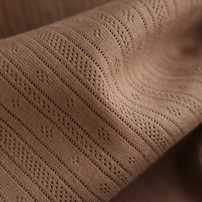 copy of Jersey coton maille pointelle coloris écureuil