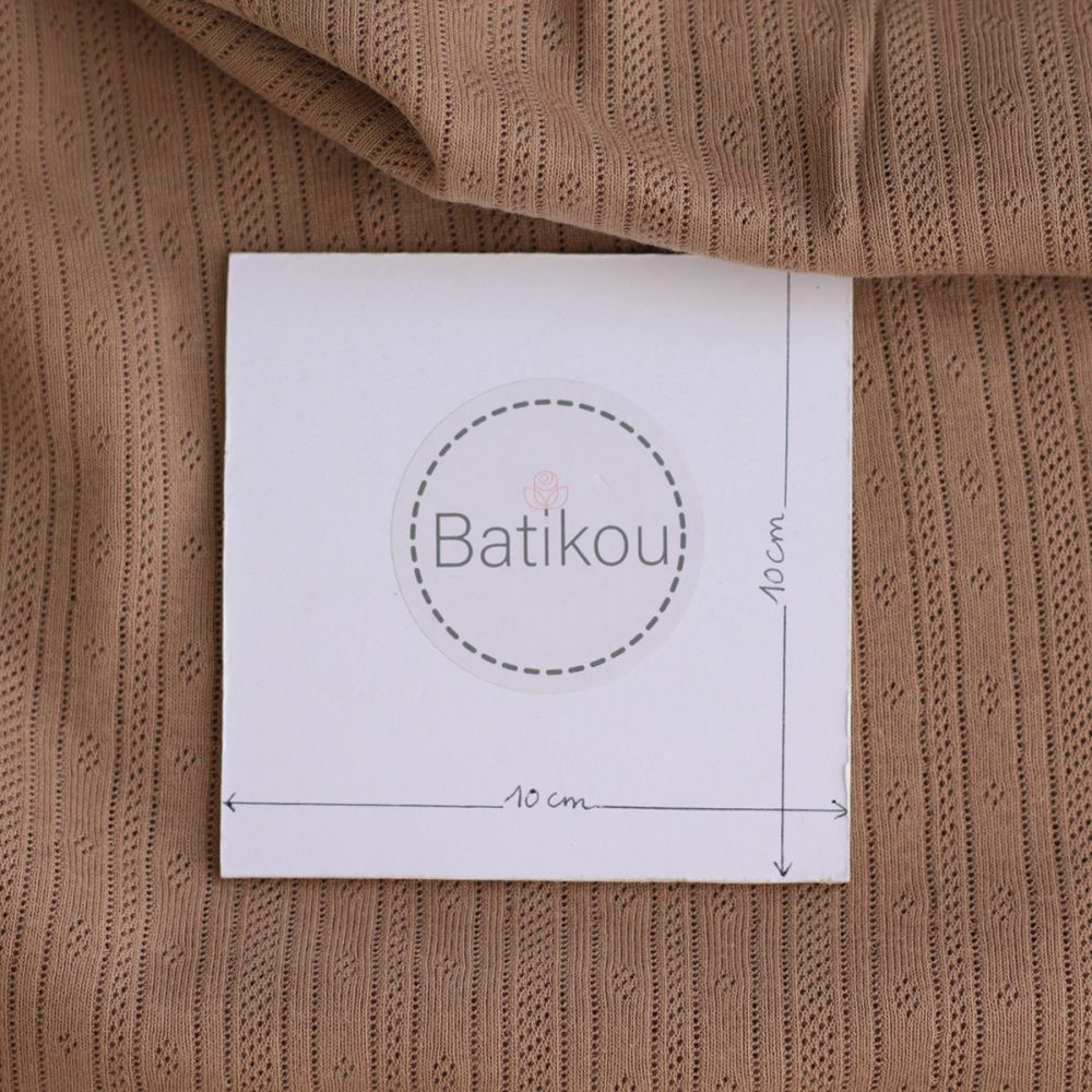 copy of Jersey coton maille pointelle coloris écureuil