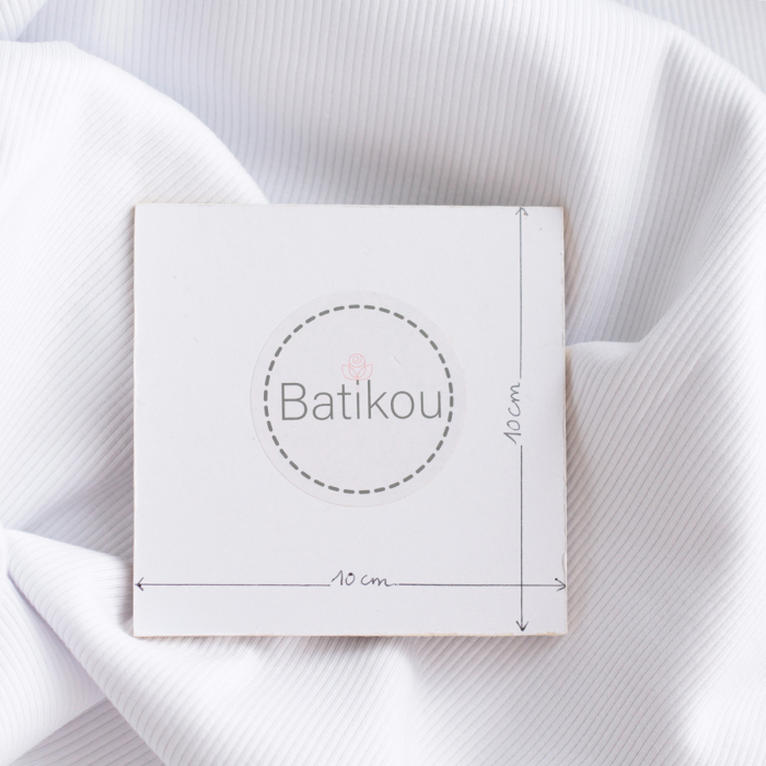 Jersey coton côtes fines coloris blanc