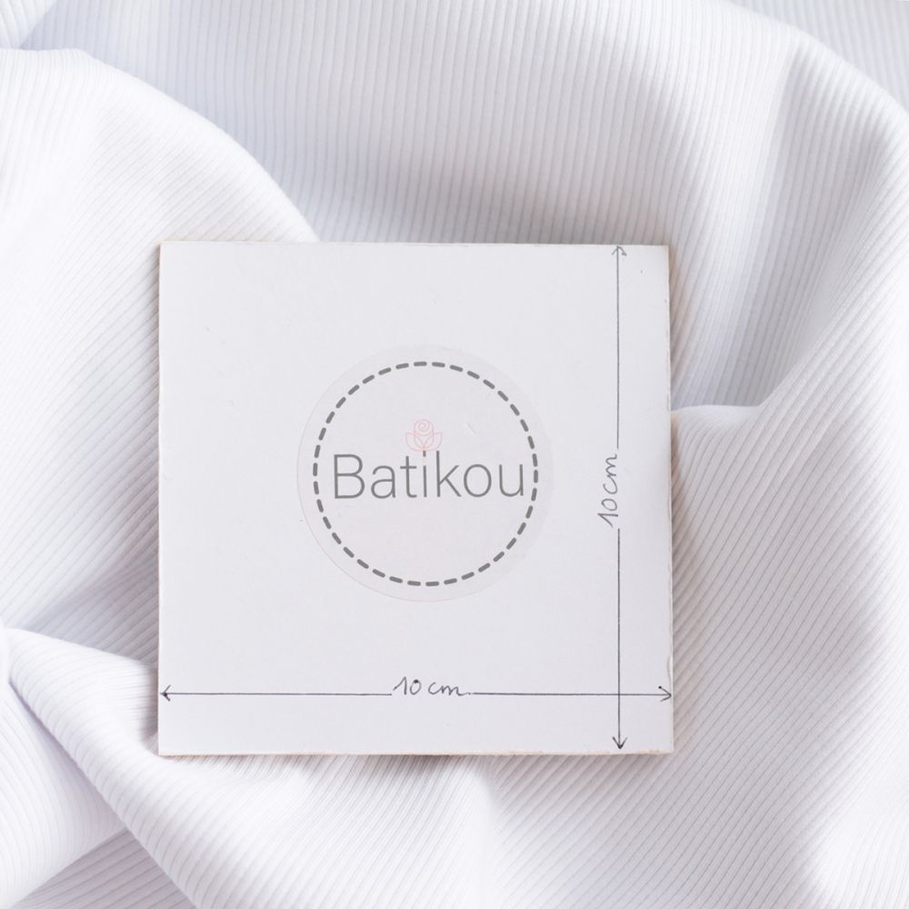 Jersey coton côtes fines coloris blanc