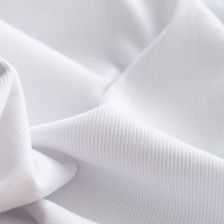 Jersey coton côtes fines coloris blanc Jersey coton côtes fines coloris blanc