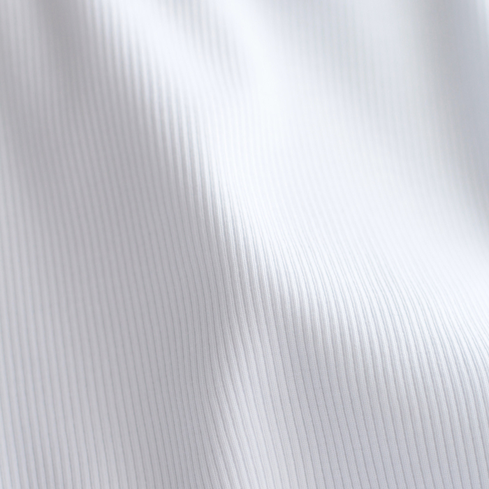 Jersey coton côtes fines coloris blanc