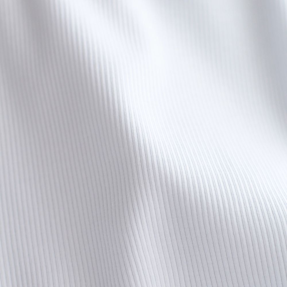 Jersey coton côtes fines coloris blanc