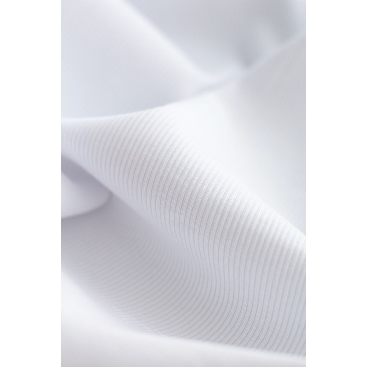Jersey coton côtes fines coloris blanc Jersey coton côtes fines coloris blanc