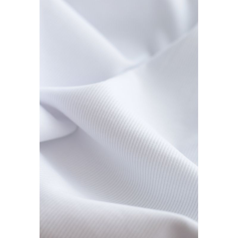 Jersey coton côtes fines coloris blanc