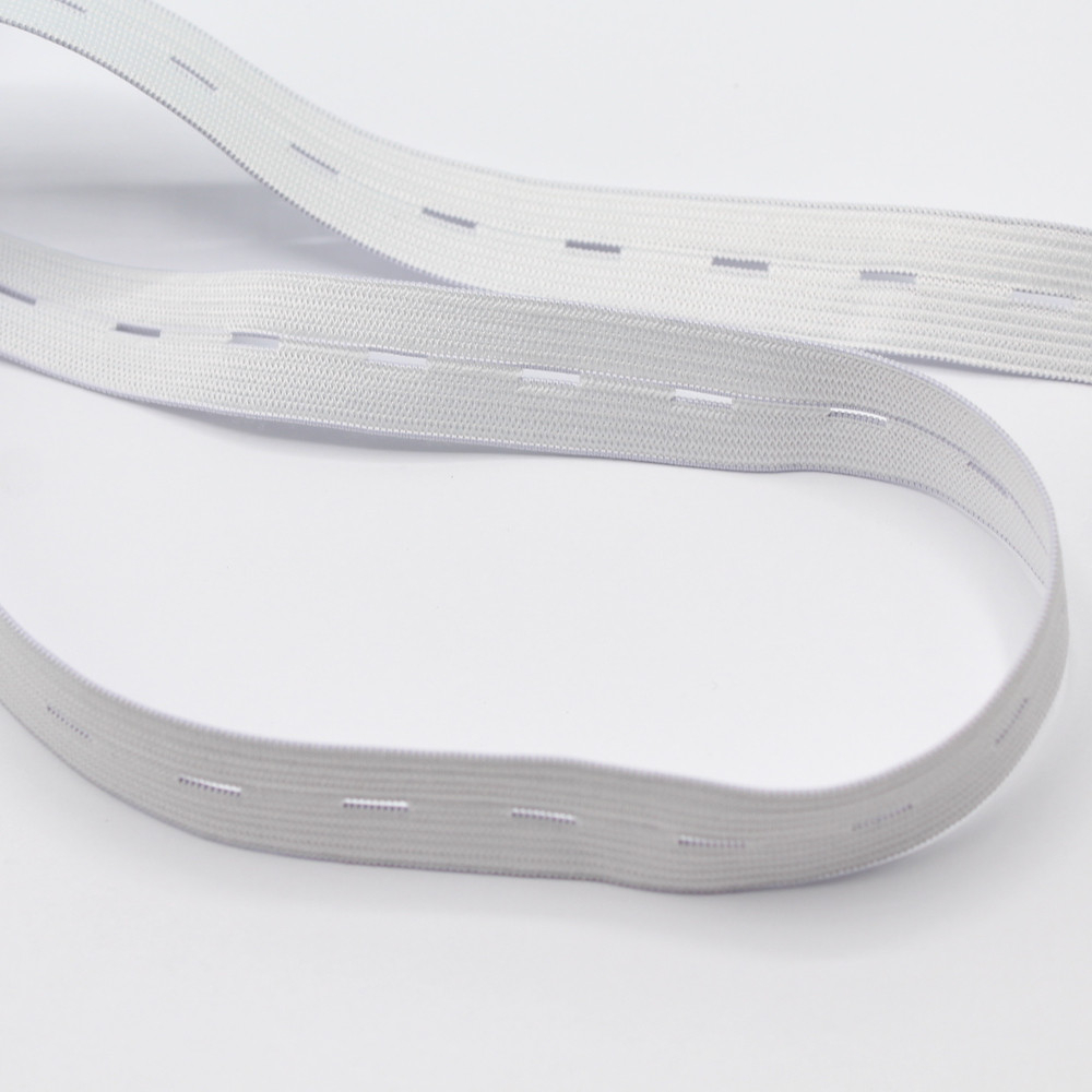 Elastique boutonnière 19mm x 1m BLANC