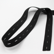 Elastique boutonnière 19mm x 1m BLANC