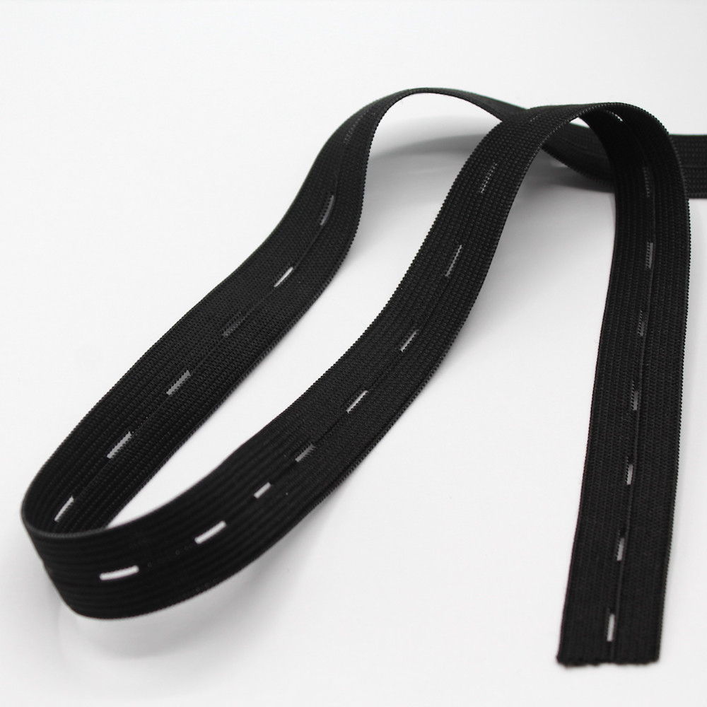 Elastique boutonnière 19mm x 1m BLANC