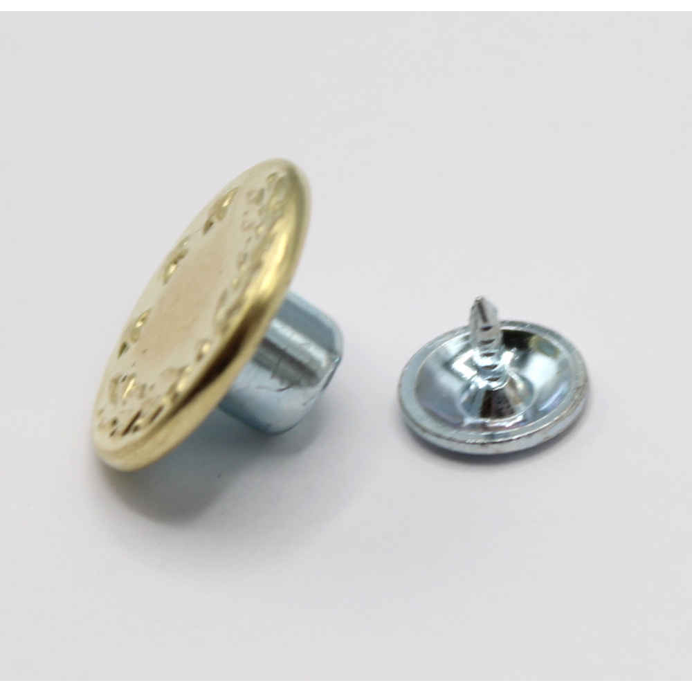 Bouton de jean 17mm coloris OR Bouton de jean 17mm coloris OR