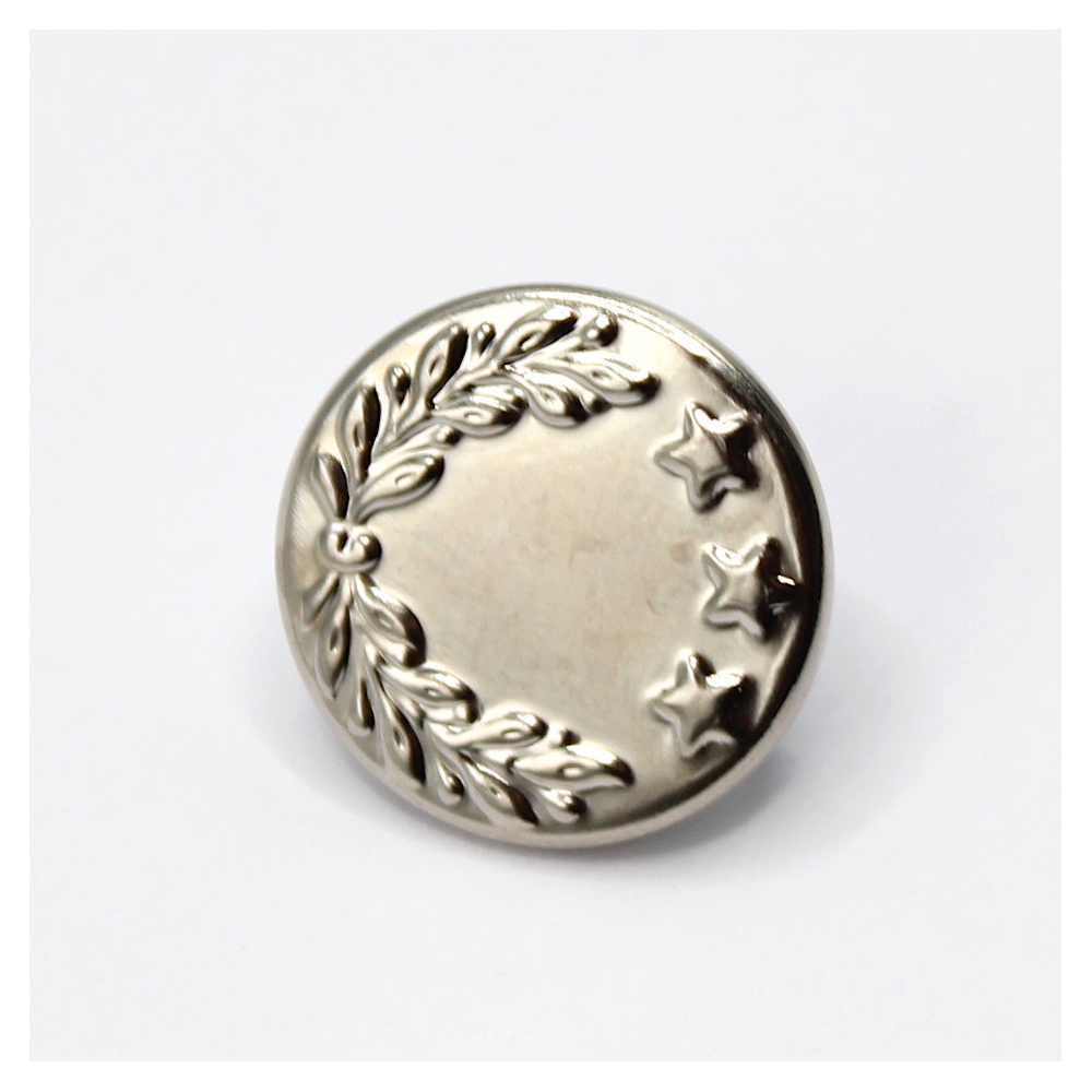 Bouton de jean 17mm coloris ARGENT Bouton de jean 17mm coloris ARGENT