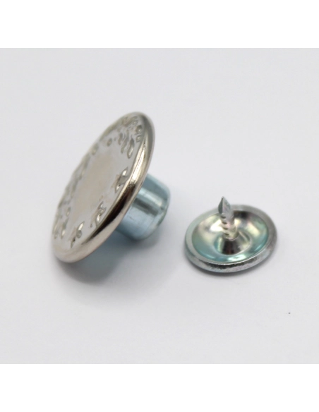 Bouton de jean 17mm coloris ARGENT