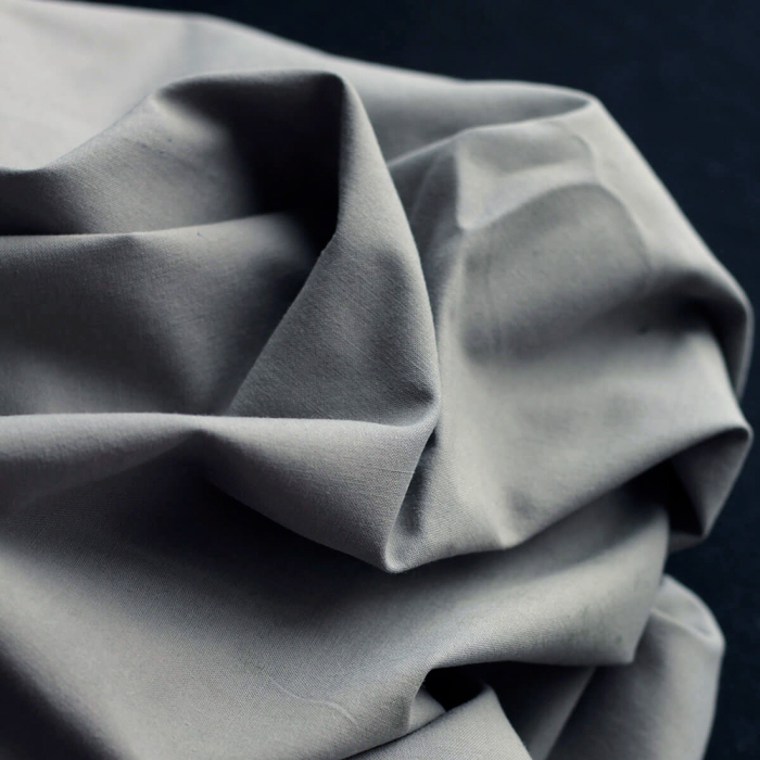 Popeline coton douce qualité SWEET coloris uni gris souris