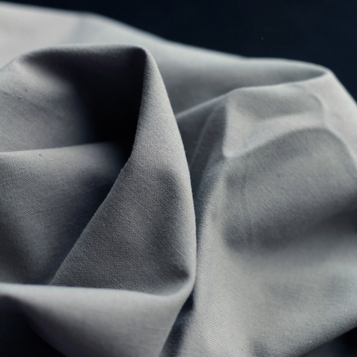 Popeline coton douce qualité SWEET coloris uni gris souris