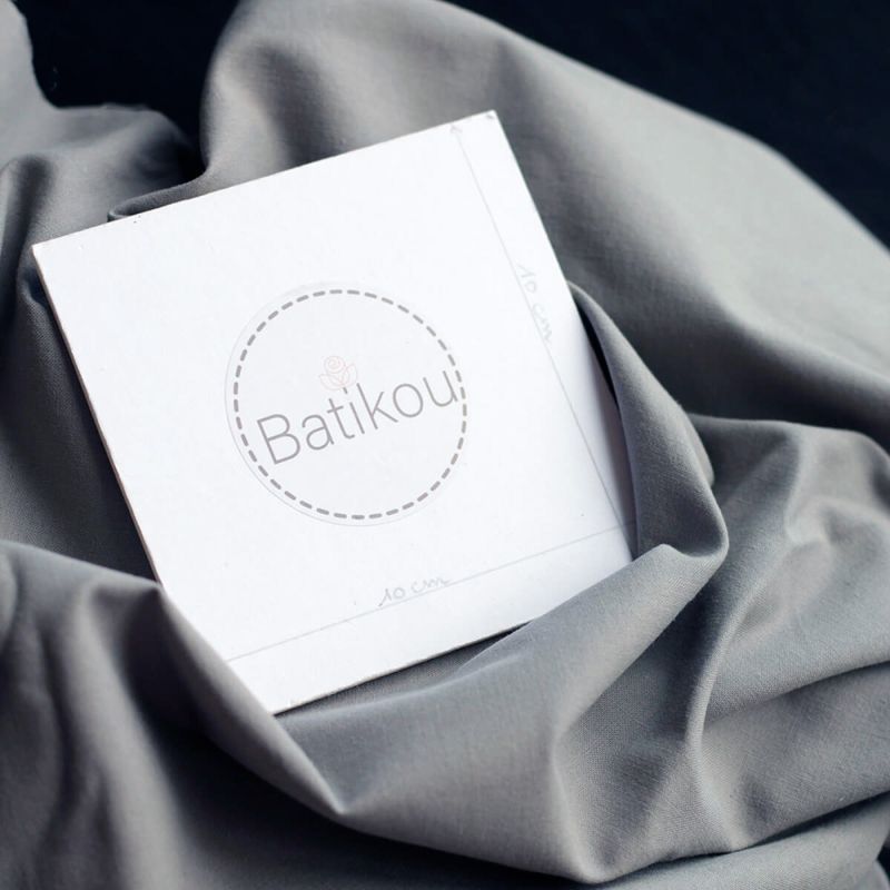 Popeline coton douce qualité SWEET coloris uni gris souris