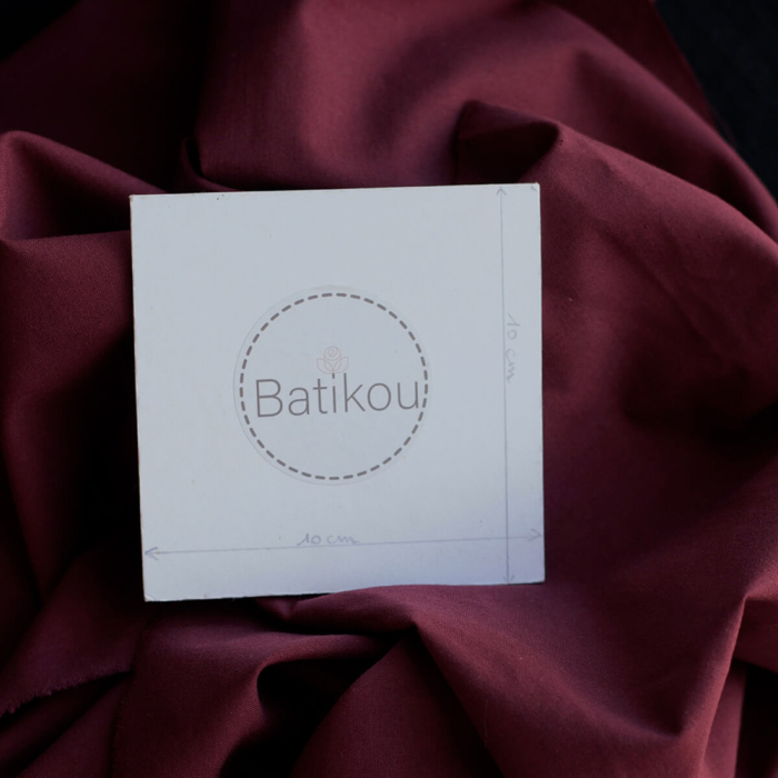 Popeline coton douce qualité SWEET coloris uni bourgogne