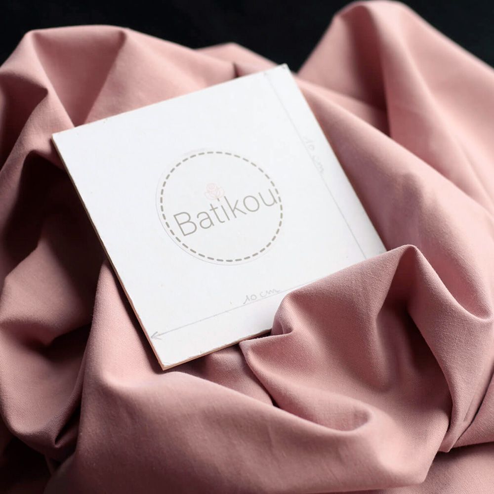 Popeline coton douce qualité SWEET coloris uni vieux rose