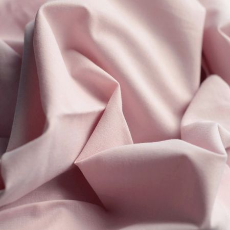 Popeline coton douce qualité SWEET coloris uni rose tendre Popeline coton douce qualité SWEET coloris uni rose tendre